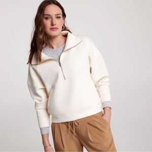 CALIA by Carrie Underwood Soft Scuba Cream Pullover